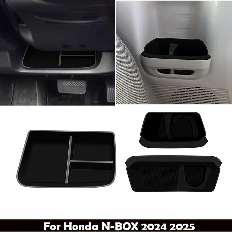 For Honda N-box 2024 2025 Silicone Third Drain Water Cup  Cushion Storage Box Under Steering Wheel Cover Interior Accessories