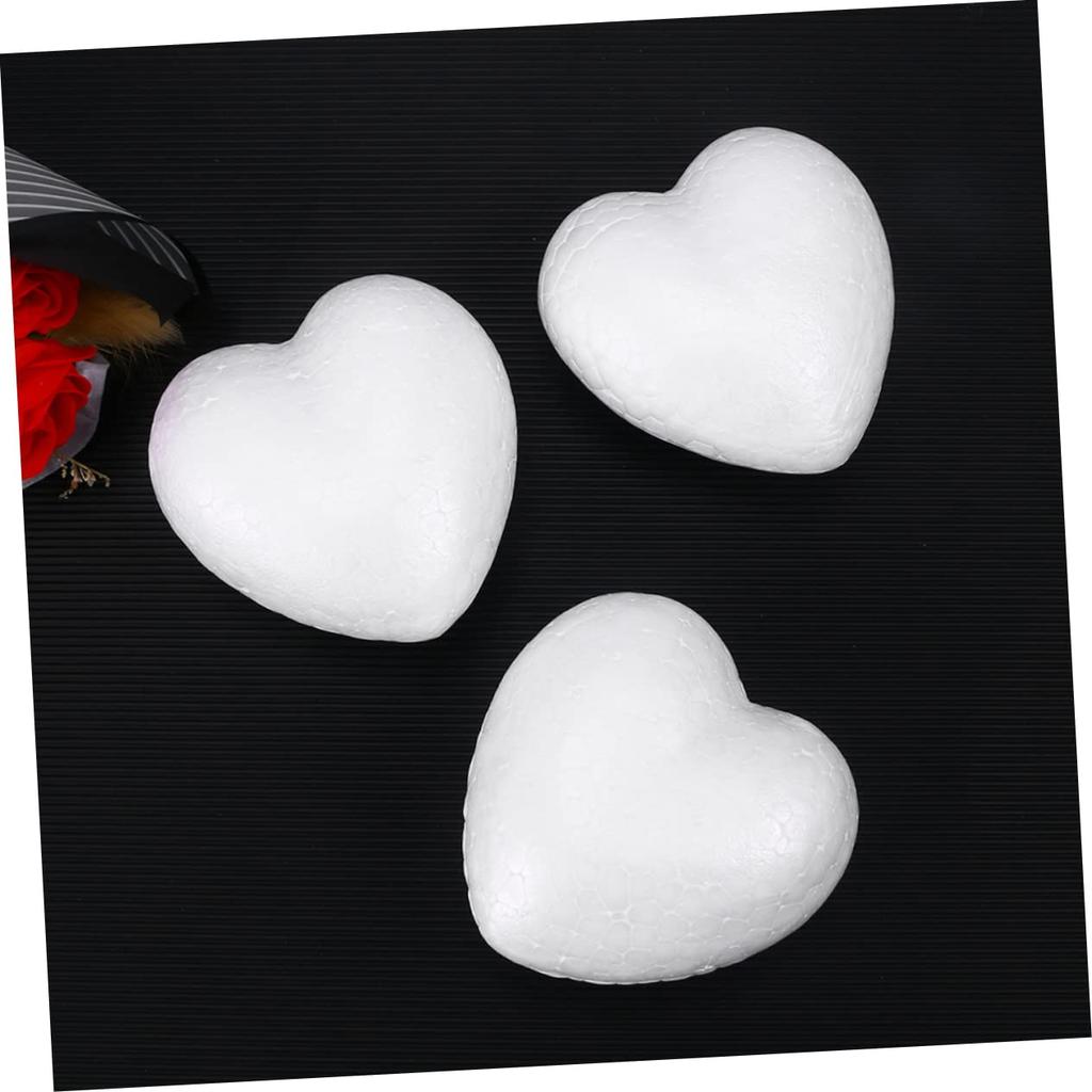 NUOLUX 10 Pieces Foam Balls for Weddings, Mini Egg Foam Balls, Rose Heart Foam Balls, Foam Eggs, White Heart Foam Balls, for Weddings