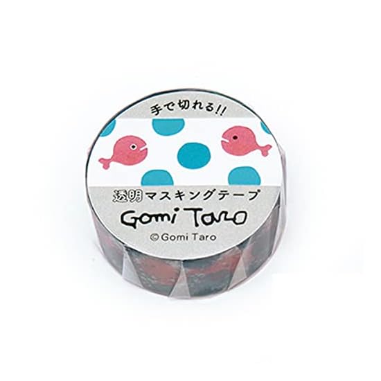 Gakken Sta:Ful Taro Gomi Masking Tape Kingyo ga Nigeta (The Goldfish Escaped) Transparent, Width 1 15mm x 5m - B0B7WL8N8C