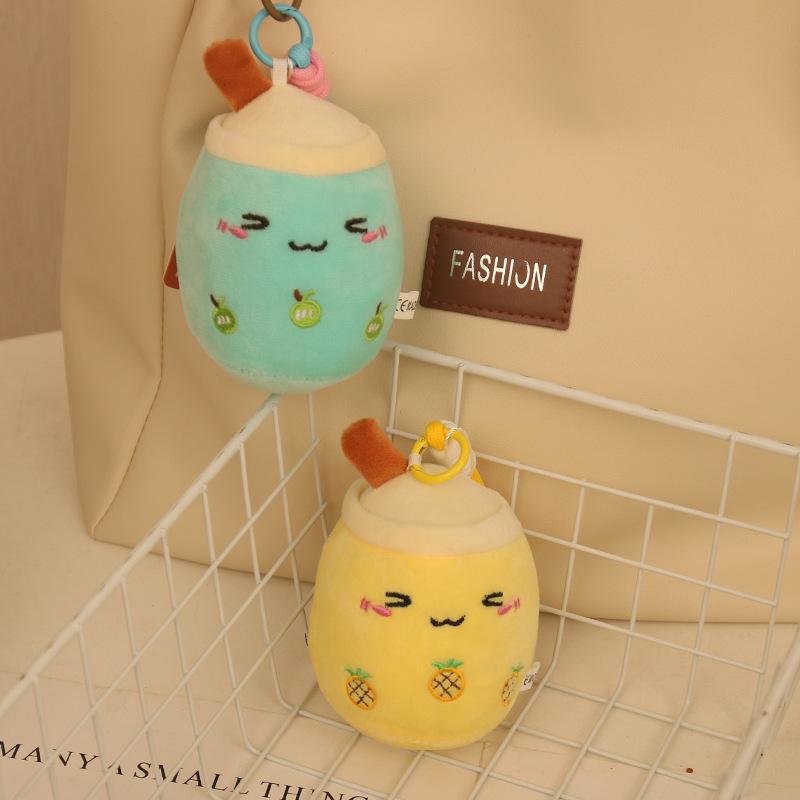 Cute plush milk tea cup pendant plush toy doll bag pendant doll keychain pendant