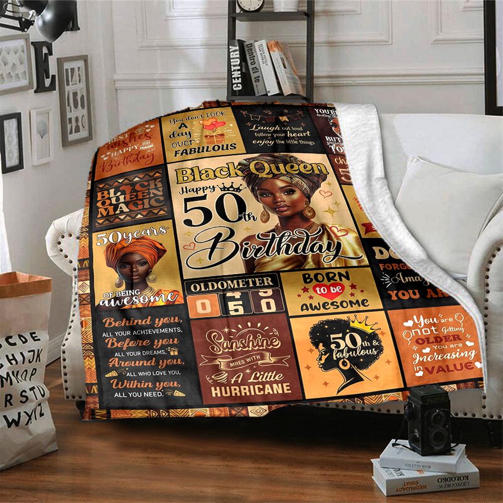 Black Queen Magic Celebration Cozy Blanket Comfortable ure Throw For Sofa Couch Office Bed Picnics Ideal for All Seasons Modern Perfect Gift Y36
