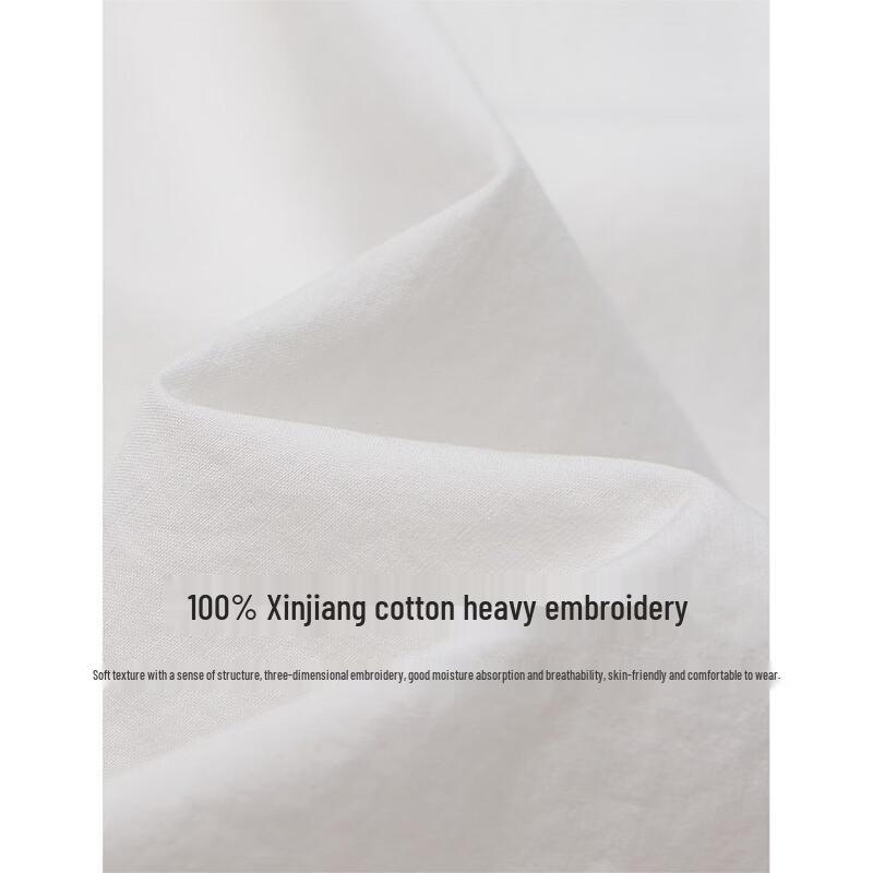 Chemise en Coton Brodé de Dentelle Style Français pour Femmes INMAN