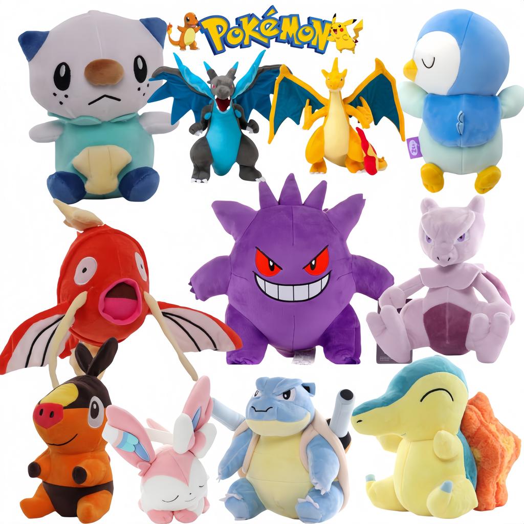 Pokemon Oshawott Plush Tepig Toy Blastoise Pikachu CharizardXY Gengar Mewtwo Magikarp Stuffed Doll Sylveon Piplup Toy Kids Gifts