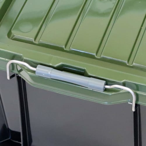 JEJ Astage X Series NT Box #13 Black Green Storage Box, Disaster Preparedness, 29.5cm Wide x 44cm Deep x 16cm High, Made in Japan, Stackable