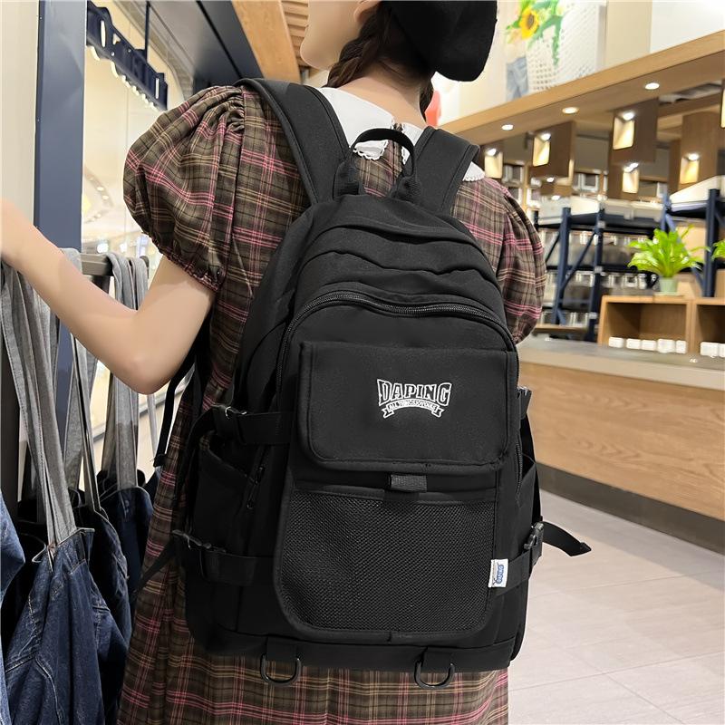 Студенческий однотонный школьный рюкзак женский дорожный рюкзак младших школьников — фото 7