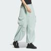 Adidas Future Style Woven Pants Solid Color Cargo Pocket Loose Woven Sports Pants Women Pants Light-Green JD9900