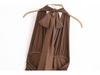 2024 Winter Women's European & American Style Halter Neck Waist-Hugging Dress
