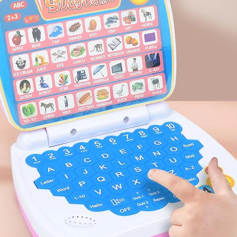 English Learning Small Laptop Toy For Kids. Boys And Girls Computer For Aphabet Abc.Numbers.Words.Spelling.Maths.Music