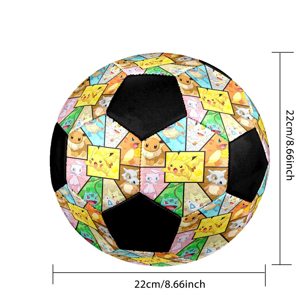 Pokemon Indoor Soccer Ball Colorful Machine Stitched PVC Size 5 Team Training Competition Ready Durable High-Bounce Cool Sports Gift
