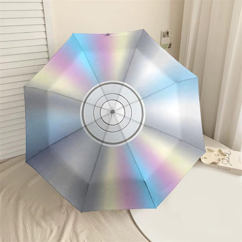 

1PC CD disc Umbrella-8-Rib Reinforced, Automatic Open, Lightweight & Durable, Cute Fashion Accessory for Outdoor-P46