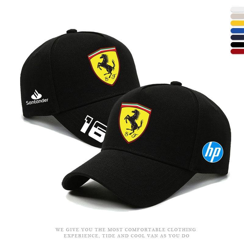 Für Ferrari Drucke Logo Mode Outdoor Sommer Sportmütze Baseballkappe Frühling Herbst Verstellbare Sonnenhutkappe Aufkleber Zubehör