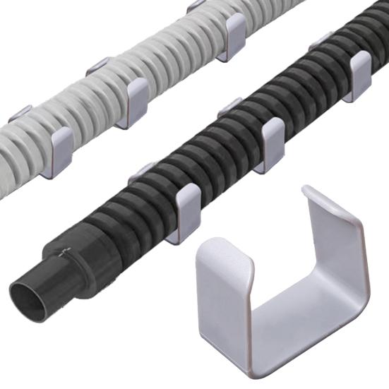 10Pcs Washing Machine Drain Hose Holder Universal No Drill Self-adhesive Washer Water Pipe Fixing Clamp Fasteners Mount