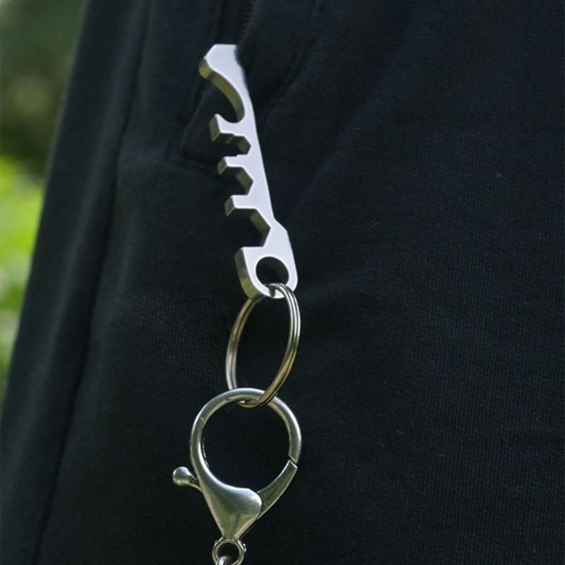Ergonomic Outdoor Edcs Carabiner Tool Kit Wrench 200kg Bearing Alloy Construction For Backpackers And Survivalists