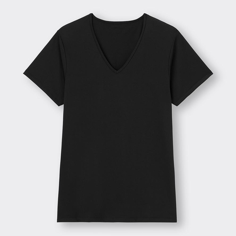 GU by Uniqlo Stil Dry Mesh V-Ausschnitt T-Shirt Kurzarm