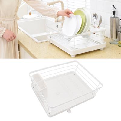 Dish Racks Modern Large Capacity Rust Resistance Space Saving Dish Drainers with Draining Tray for Kitchen Counter