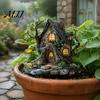 Decorative Plant Inserts Fairy Garden Stake, 2D Acrylic Cute Animal Yard Art Backyard Landscaping Supplies Tale Cottage Ornament for Patio Flower Bed