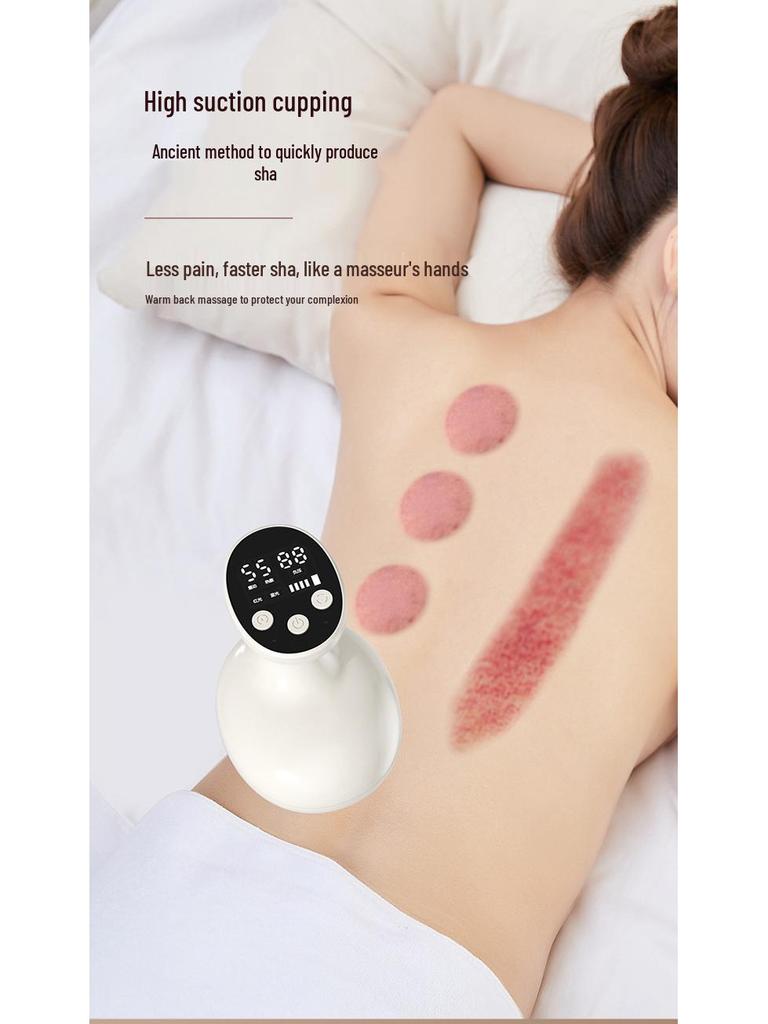 Intelligent Heating Guasha & Cupping Massage Device for Full-Body Lymphatic and Meridian Therapy