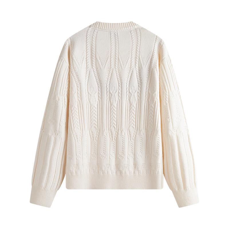 NVG·YOUNG Men's Italian Little Sailboat Cable Knit Wool Blend Sweater