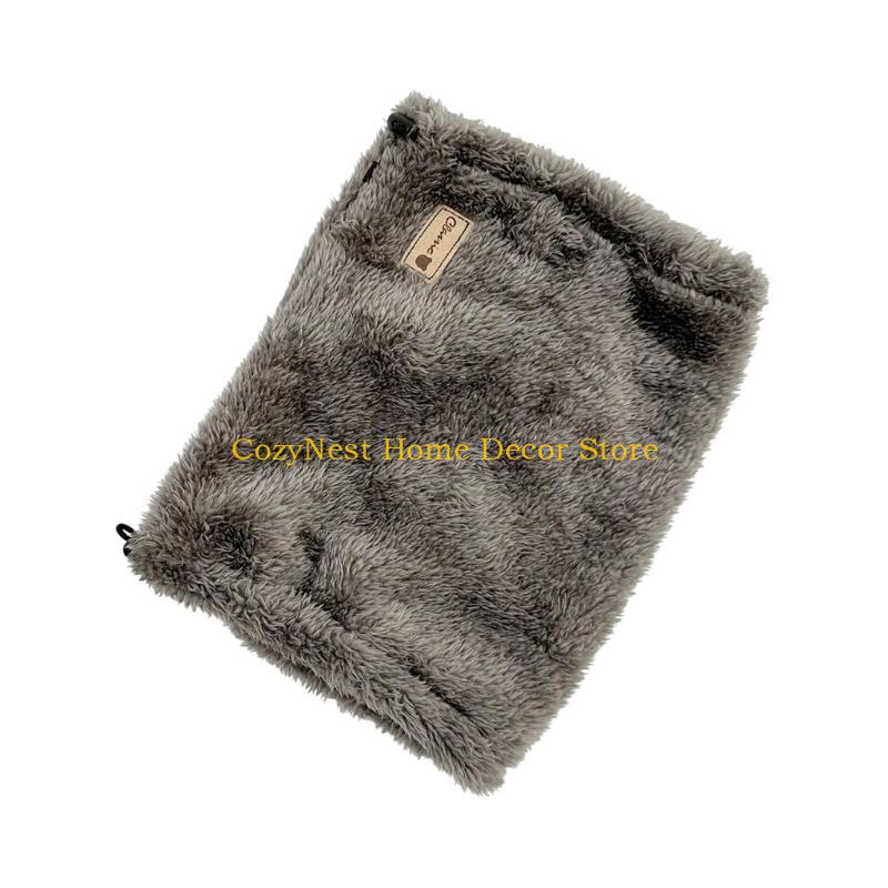 

92MF Insulated Dogs Face Mask Cold Weather Protector Soft Polyester Year Round Comfort S темно-сірий