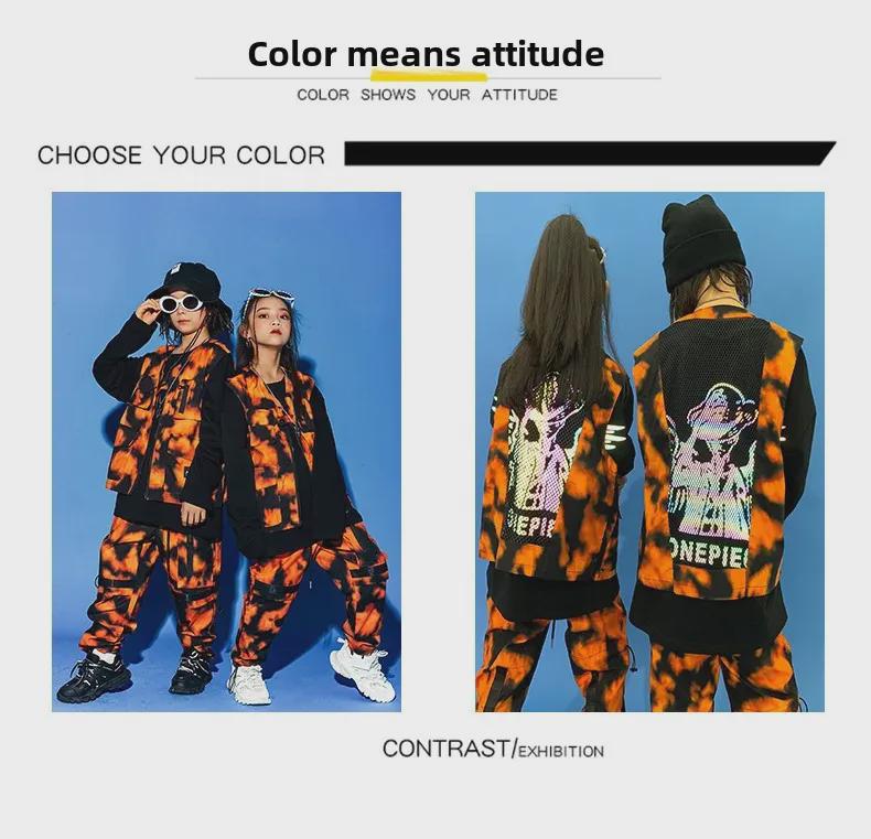 Wang Jiaer-inspirert street dance-antrekk til barn: Trendy hiphop-klær for gutter, kamuflasjeantrekk for jenter