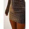 Women's Spring Autumn New Sexy Sequin One Shoulder Mini Dress Long Sleeve Ruched Bodycon Slim Fit Elegant Evening Party Night Club Cocktail Dress