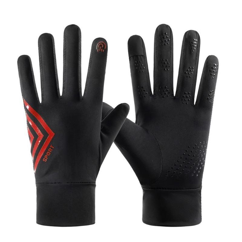 Summer women's sunscreen gloves women's spring UV protection thin short ice silk cool outdoor sunscreen breathable