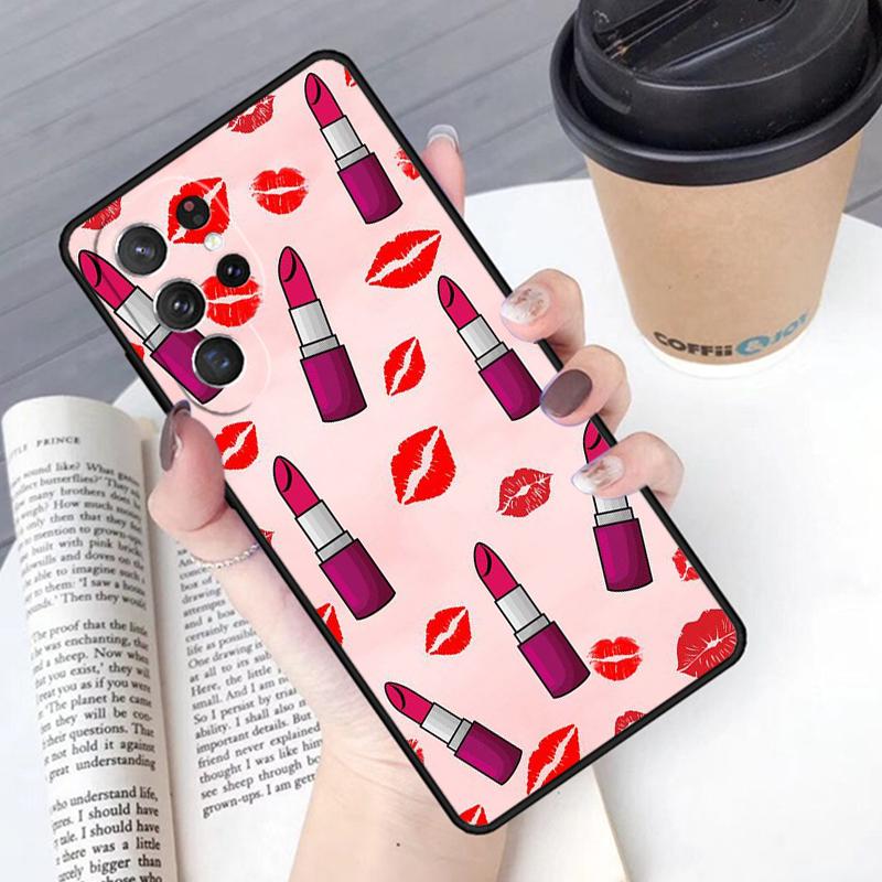 Lipstick Love Fashion phone case Cover For Samsung Galaxy S24 S25 Ultra S21 S22 Ultra S10E Note 10 Plus Note 20 FE S23
