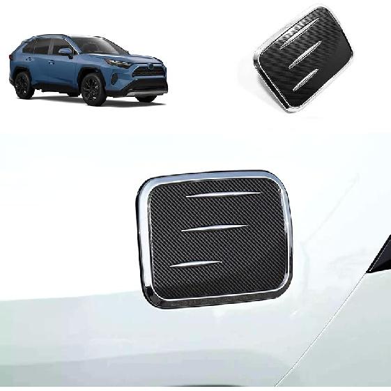 Fuel Tank Cover Compatible With Toyota RAV4 2024 2023 2022 2021 2020 2019Oil Cap Gas Cover Trim Exterior Car Accessories ABS 1PC(Carbon Fiber Style)