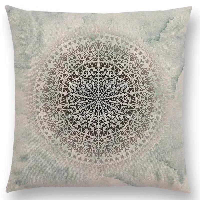 Neuer verträumter Regenbogen Boho Wüstenblume Wunderschöne Goldene Mandalas Savanne Fantasie Gelassenheit Drucke Kissenbezug Sofakissenbezug