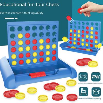 3D Four-in-a-row Chess: Early Childhood Educational Puzzle & Parent-Child Interactive Tabletop Game
