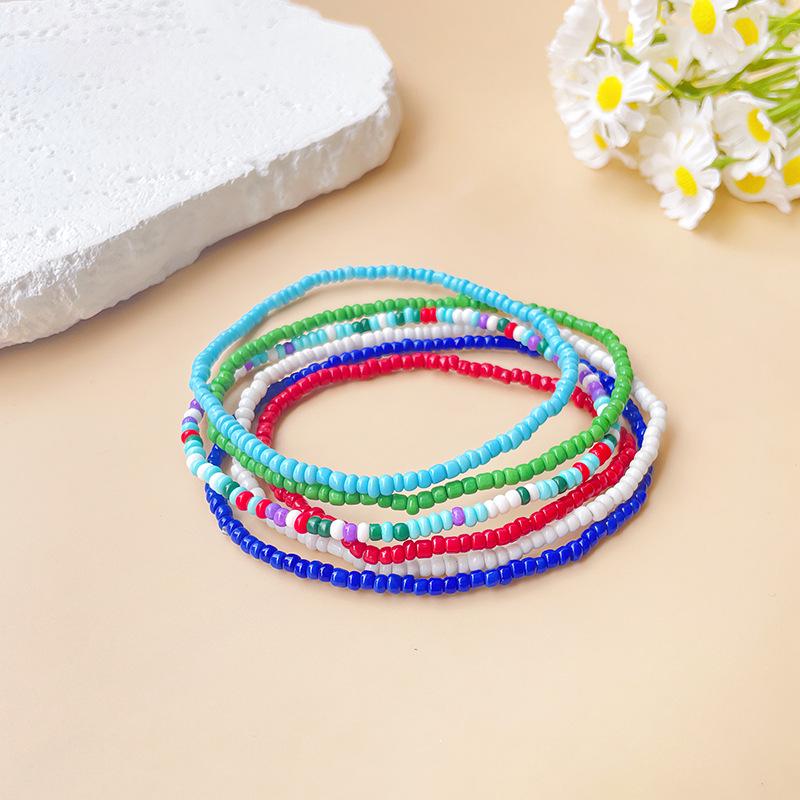 Bohemian Miyuki Seed Bead Colorful Handmade Elastic Anklet