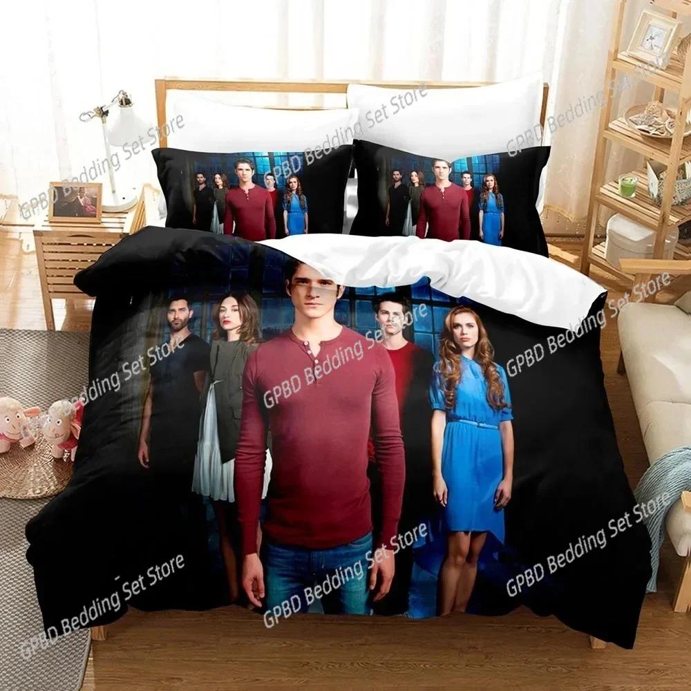 Teen Wolf 3D Tv Series Bedding Set For Bedroom Soft Modern Bedspreads Comefortable Kids Duvet Cover Quilt Cover And Pillowcase