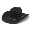 One-word top deerskin top hat women's European, American and British western cowboy hat men's jazz hat