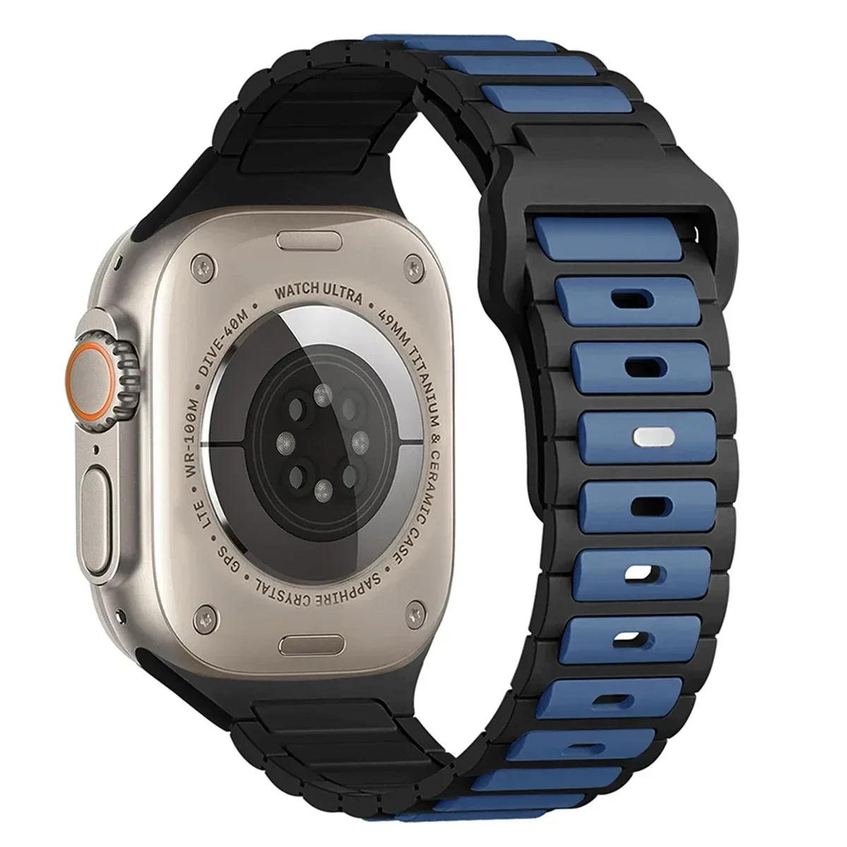 

Silicone Strap for Apple watch 10 band 46mm 45mm 44mm 49mm 42mm 40mm 38 correa bracelet iwatch Series 9 8 7 6 5 SE Ultra 2 band 42 44 45 46 49mm