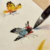 9 Stück Traditionelle Chinesische Kalligraphie Pinsel Ölmalerei Wolfshaar Schriften Schreibpinsel Öl Aquarell Holz Kunst Malpinsel
