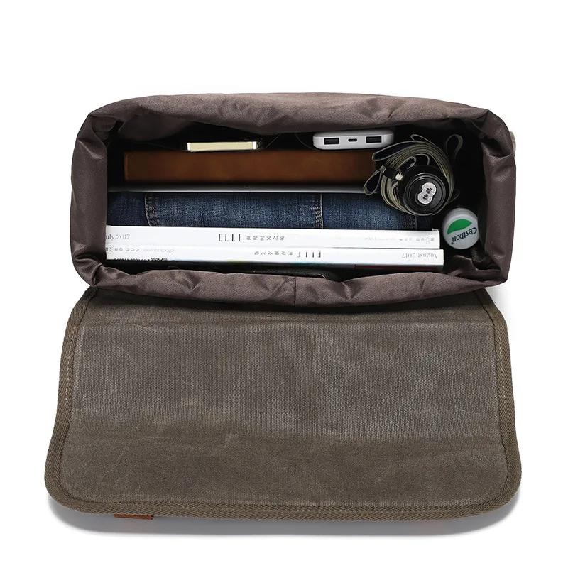 Detachable Motorcycle Bag Waterproof Luggage Bag Saddle Riding Gear Single Shoulder Slant Cross Leather Head Layer
