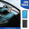 2 st HEPA Aktivt Kol Luftfilter Luftkonditioneringsfilterelement Ersättningssats Tillbehör För Tesla Model 3 Model Y