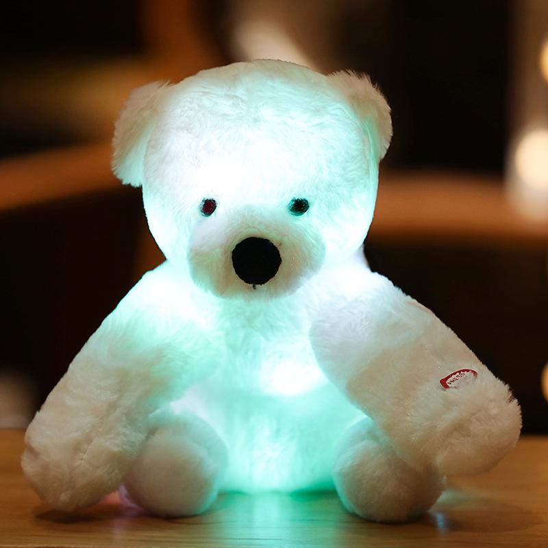 Cartoon Luminous Animal Heart Bear Doll Plush Toy Lamb Unicorn Doll Children'S Doll
