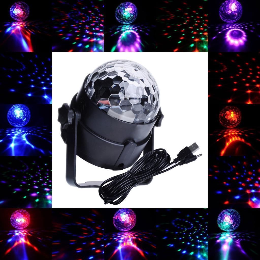 3 Color Rotatable LED Car Music Rhythm Sound Activated LED Interior Light DJ Disco Flash Lamp