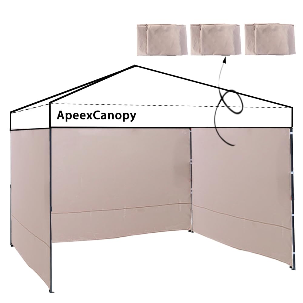 

ApeexТент с боковыми стенками Высококачественные брезентовые палатки для с липучками и Легко для бизнеса и улицы Легкая установка Листы [Набор 3] (Боковые шторы)