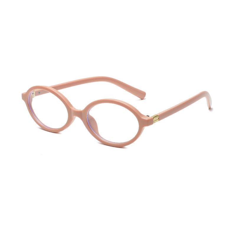 2024 Xiaohongshu Retro Oval Nerd Glasses with Anti-Blue Light in a Simple, High-End Style