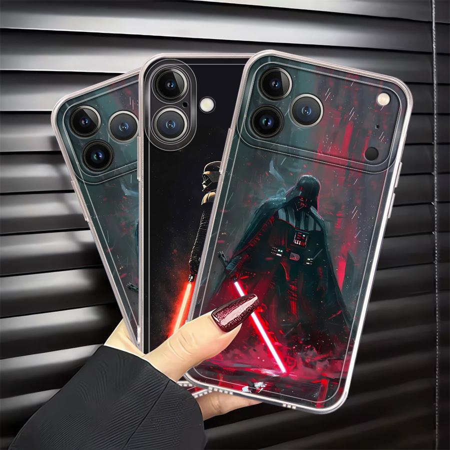 Luxury Stars Wars Phone Case For iPhone 17 16e 16 15 14 13 12 11 Mini Air Pro Max X XR XSMax 8 Plus Transparent Soft Back Cover