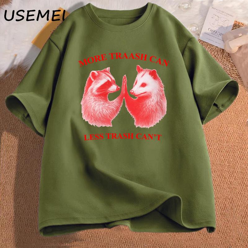 Mai mult Coș de gunoi Mai puțin Coș de gunoi Tricou Bumbac Îmbrăcăminte supradimensionată pentru bărbați Tricouri grafice Tricouri unisex cu decolteu O Haină pentru bărbați Îmbrăcăminte de stradă