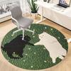 1pc Cats Friendship Office Round Area Rug, Under Office Chairs Bedroom Living Room Home Decor, Room Deco, Available In Various Sizes