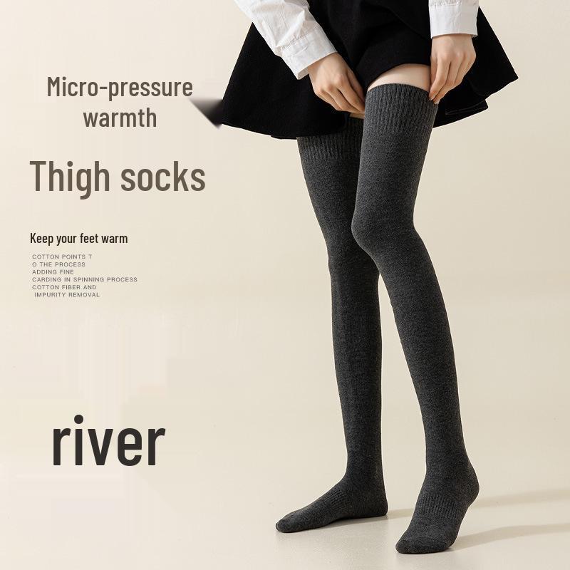 

Women s Non-Slip Micro-Pressure Thigh-High Socks for Autumn/Winter - Warm Over-the-Knee One Size