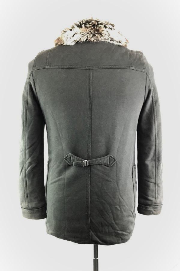 Diesel Fur Collar Padded Blouson Outer Short Coat / Men's XS / Black / Boa Lining(USED)