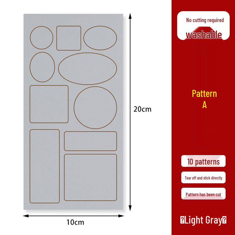 Geometrischer Selbstklebender Lederreparaturflicken für Sofas, Kleidung und Autositze - Nahtlose, Waschbare Reparatur.