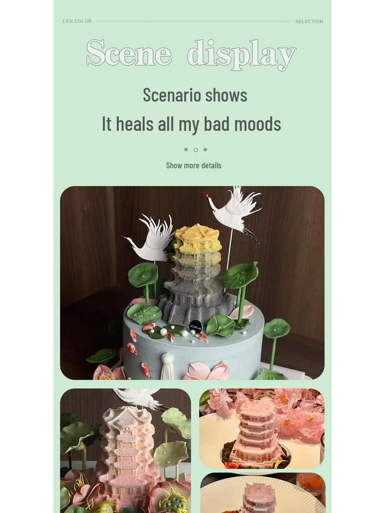 Xi'an Silicone Mold for Creative Desserts: Ice Cream, Mousse, Chocolate, Ice Cubes, Mooncakes, Pastries, Jelly, Plaster, and Grinding.