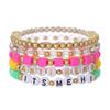 Barevný náramek z měkké hlíny pro fanoušky Taylor Swift - Ručně vyráběné šperky s anglickým jménem pro ženy