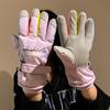 Guanti da Sci Impermeabili con Touch Screen per Donna in Autunno e Inverno Ispessiti e Foderati in Velluto Caldi Antiscivolo Isolanti per la Guida in Moto